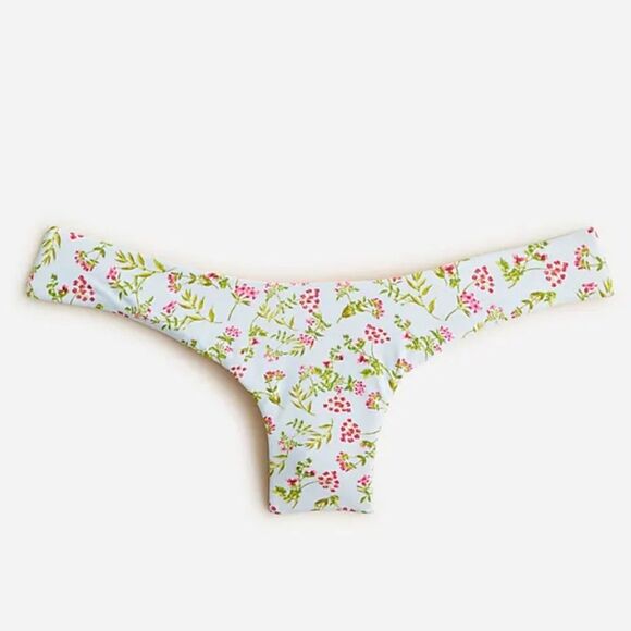 J Crew Curved Waist Cheeky Bikini Bottom in Cloud Meadow Floral bf140 XL - Picture 3 of 8